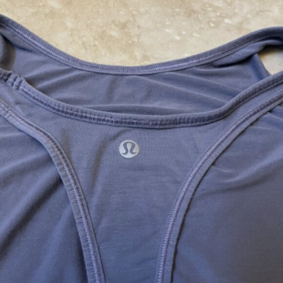 Lululemon Sculpt Tank Top Women's Size 4 Sleeveless Gray Blue Open Ruched Back - Picture 6 of 8